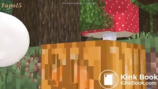 Minecraft girl diarrhea into pumpkin