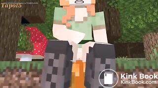 Minecraft girl diarrhea into pumpkin
