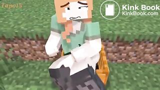 Minecraft girl diarrhea into pumpkin