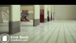 Asian girl has diarrhea in toilet scene