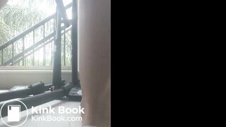 Unexpected Mess During her Workout