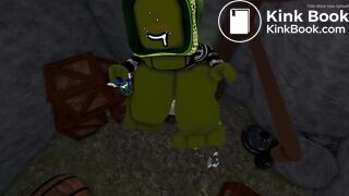 An Ogre Woman destroys the toilet