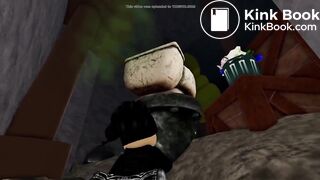 An Ogre Woman destroys the toilet