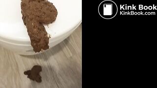 Huge Urgent poop on toilet lid