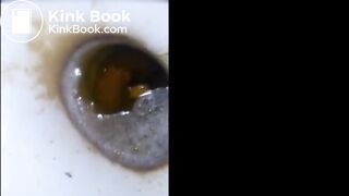 Girl pushing turd