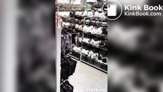 Scat girl piss and shit in fitting room