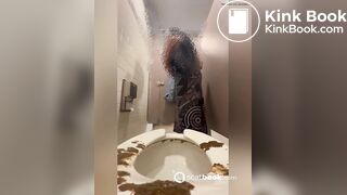 Bubble butt Ebony bathroom explosion