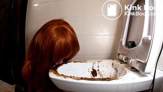 Scat MILF Unleashes Huge Load, Licks Up Messy Toilet Ch