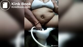 Desi aunty scat in toilet