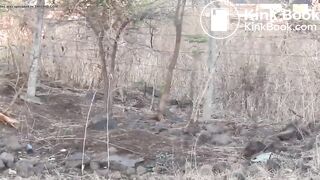 desi aunty morning ritual outdoor