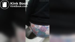 beautiful tattoo butt monster big pooping