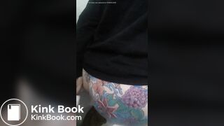 beautiful tattoo butt monster big pooping