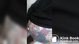 beautiful tattoo butt monster big pooping
