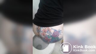 beautiful tattoo butt monster big pooping