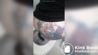 beautiful tattoo butt monster big pooping