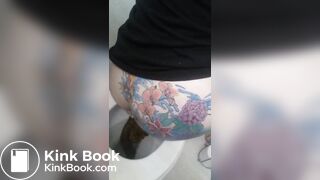 beautiful tattoo butt monster big pooping