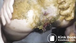 Scat Girl's Wild Ride Huge Dildo, Anal Fisting, and Pro