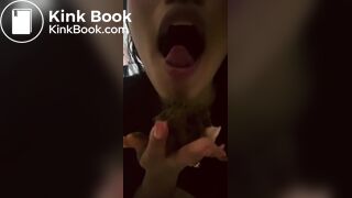 Latina licking and smearing