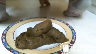 Chubby poop on the plate