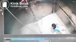 Chinese girl shit in a Elevator
