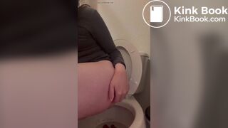 Diarrhea as she shits on her side