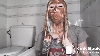 SBP scat smearing on face and body