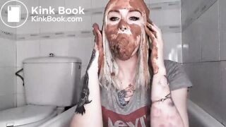 SBP scat smearing on face and body