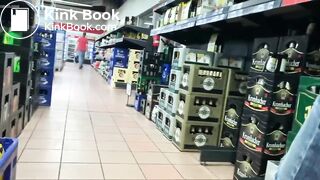 German Girl public shit in the Supermarket