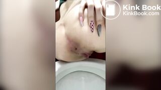 Cute teen peeing and shitting