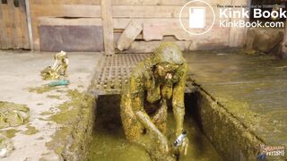 BM Sneaky Fun In The Cowshed - orgasm in cowshit