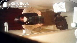 Asian girl pee and poop on toilet