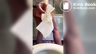 She has to shit a lot