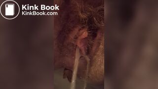 Pooping a fat turd