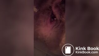 Pooping a fat turd