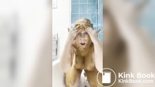 Dirty talking bitch girl humiliates herself with scat