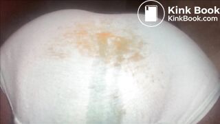 closeup ebony panty poop overflow