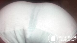 closeup ebony panty poop overflow