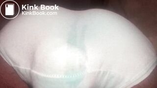 closeup ebony panty poop overflow