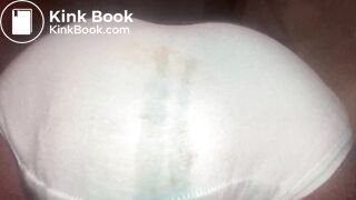 closeup ebony panty poop overflow