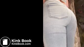 Filling her Jeans up for REAL