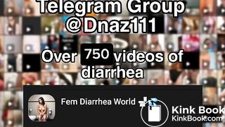 Sexy European girl with diarrhea