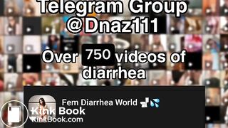 Sexy European girl with diarrhea