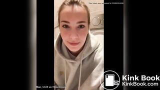 Sexy European girl with diarrhea