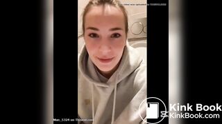 Sexy European girl with diarrhea