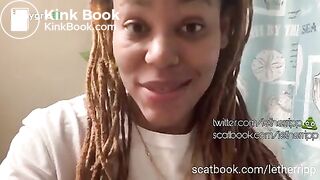 Ebony girl liquid poop on toilet