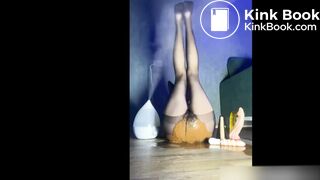 Girl Makes a HUGE Mess in her Pantyhose