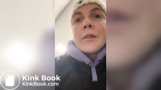Hot MILF spreads her ass on the toilet