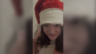 Sandy Claus tastes some girl elf chocolate