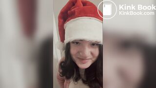 Sandy Claus tastes some girl elf chocolate