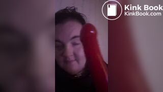 Shit pig clenaing dirty dildo